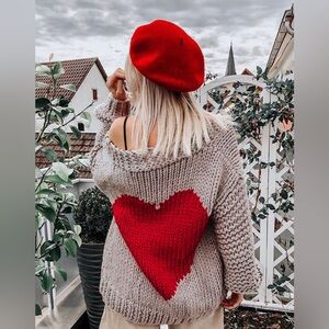 CHICWISH Key to My Heart Hand Knit Chunky Cardigan